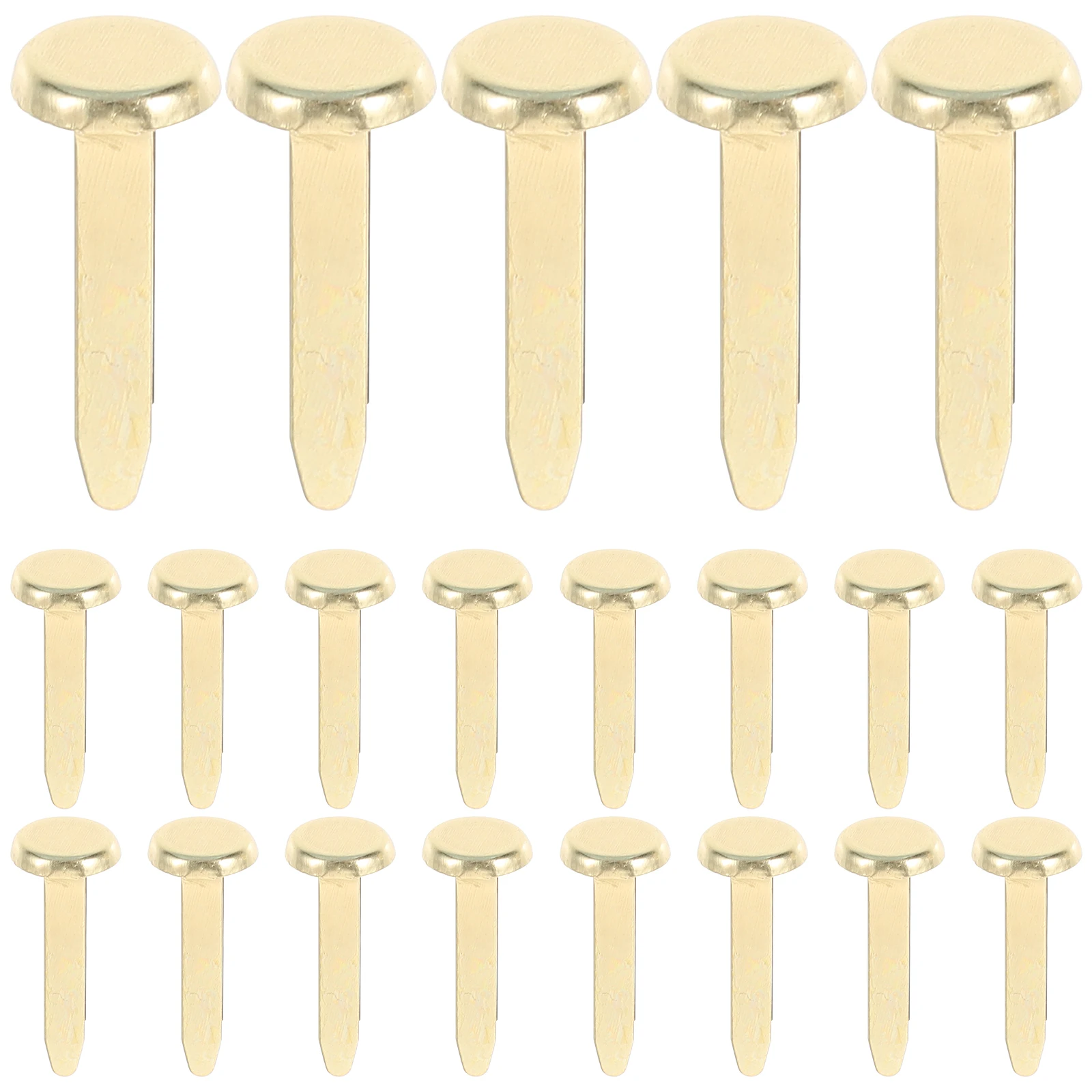 

50pcs Double Pronged Fasteners Round Metal Nails for Paper Crafts Scrapbook Mini Decorative Supplies Craft Beads