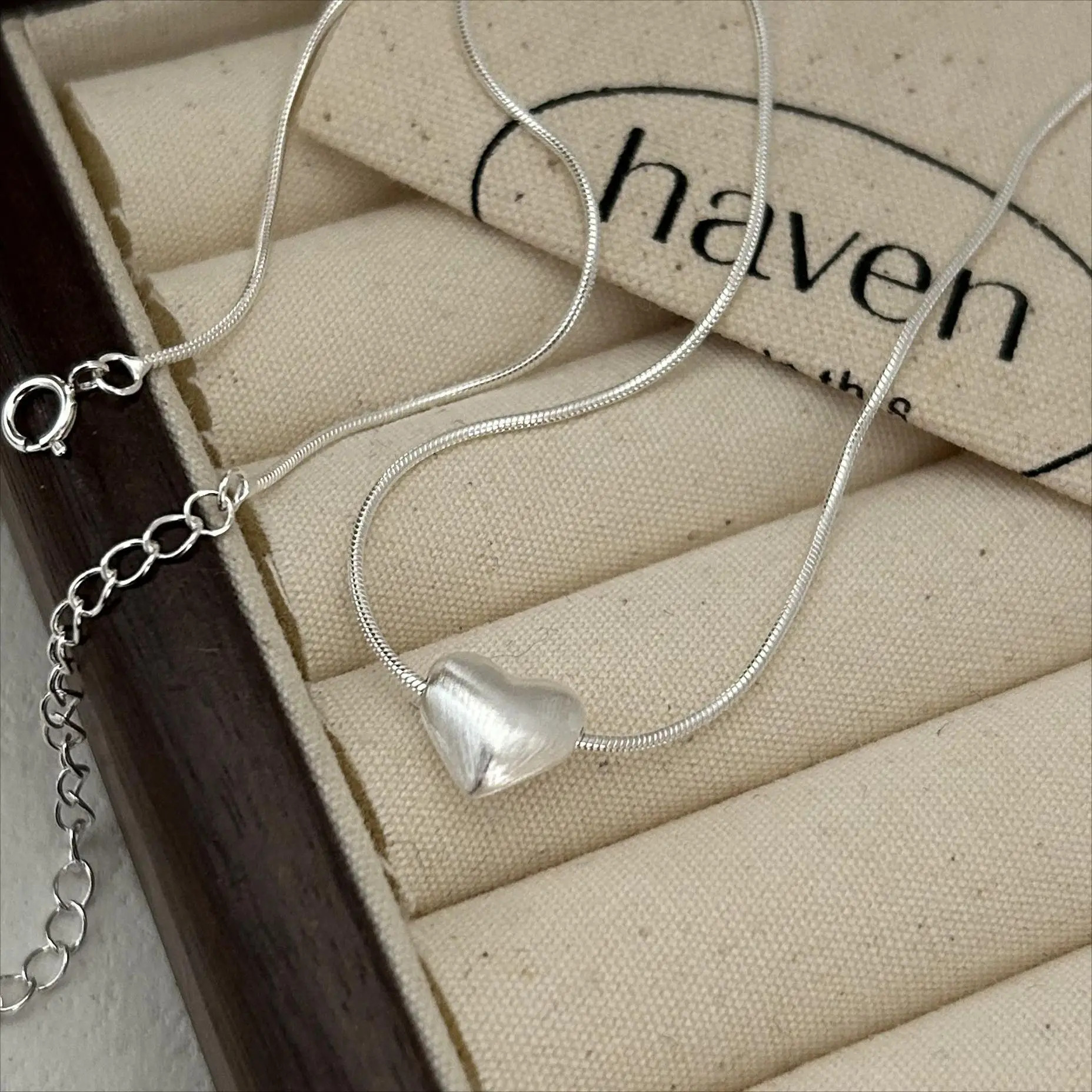 Collier pendentif coeur en argent 925 pour femme, bijoux féminins, belle chaîne de salle, mode, 925, G343
