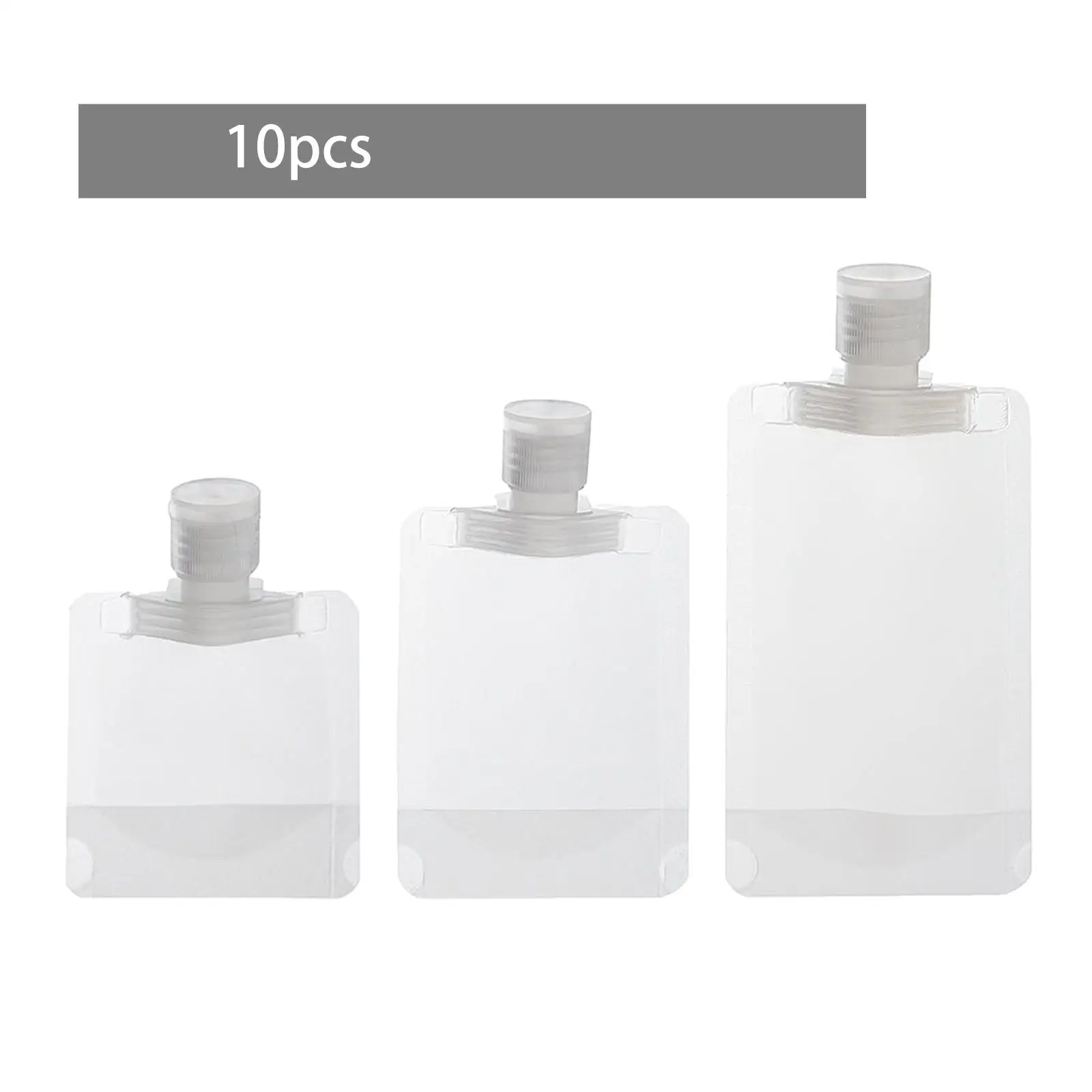 

10 многоразовых пустых пакетов-дозаторов для туалетных принадлежностей, герметичные, для геля для душа