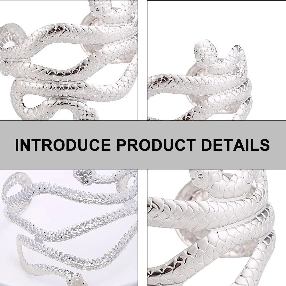 

Punk Metal Arm Ring Bracelets for Men Woman Armband Exaggerating Jewelry Decoration Vintage