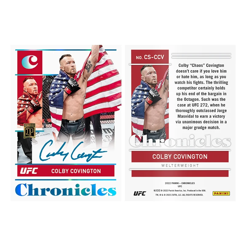 Panini UFC Series Colby Covington Ciryl Gane Mike Perry Tj Dillashaw Diy Homemade Collection Flash Card Toys Gift - view 6