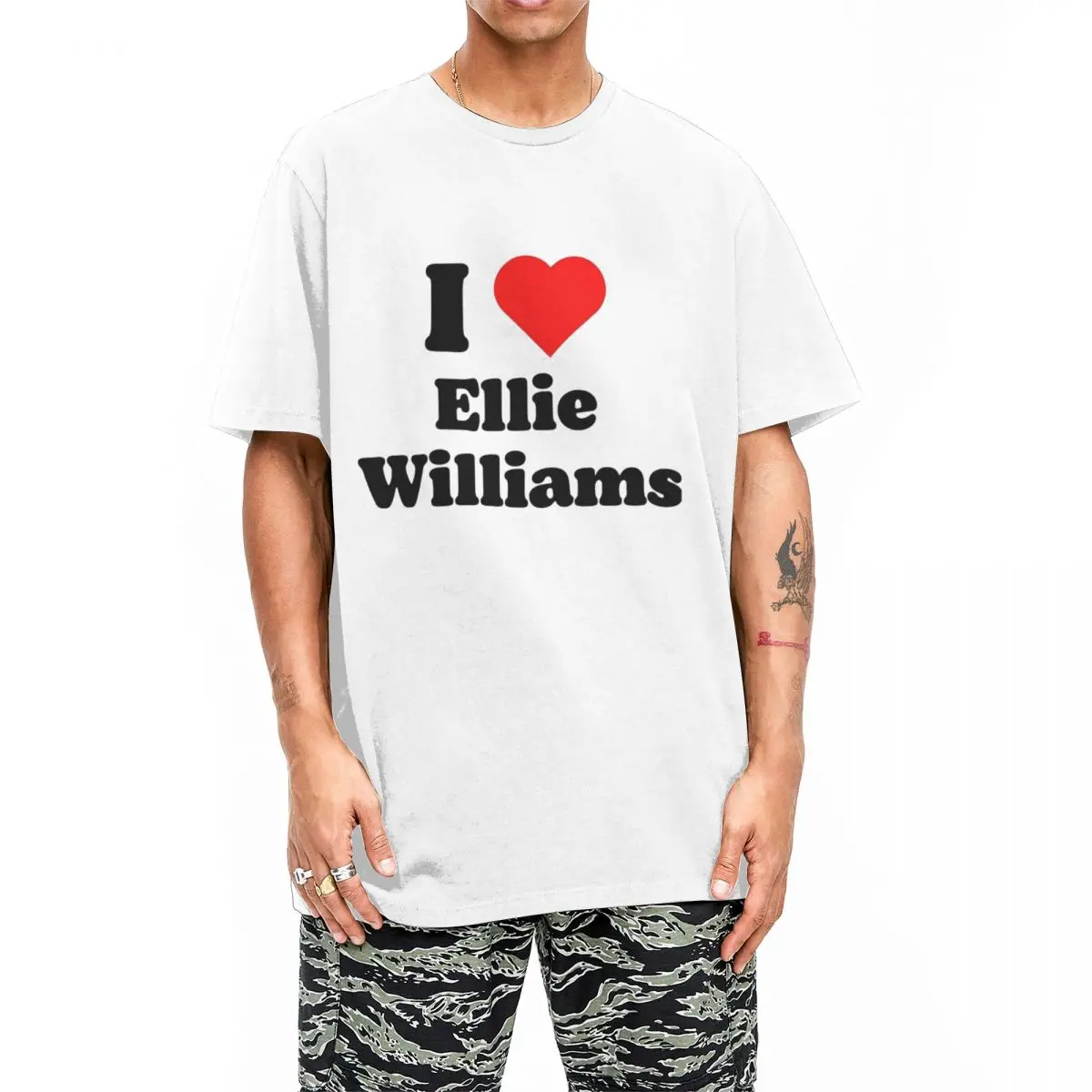 I Love Ellie Williams TLOU T Shirts Men Women\'s Pure Cotton Unique T-Shirt Crewneck The Last of Us Tees Short Sleeve Clothes