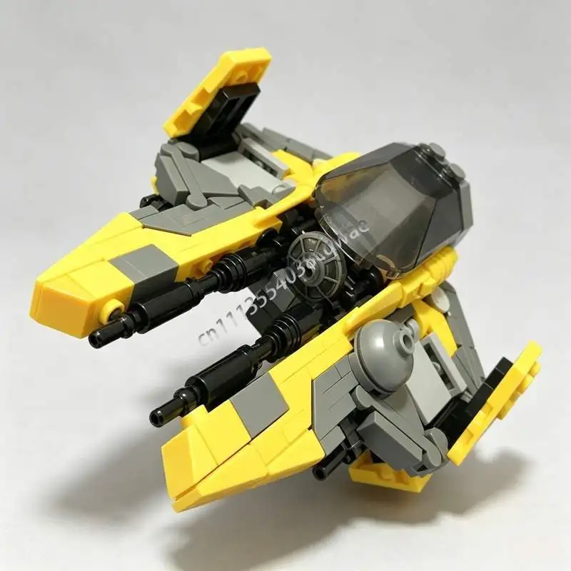NEW 223PCS Sleek Jedi Light Space Interceptor MOC Sci-Fi Starfighter Model DIY Assembled Building Brick Collection Display Gift