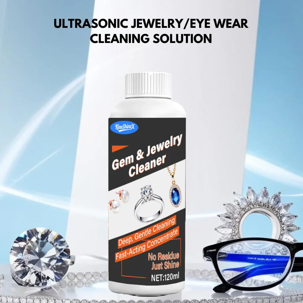 2026 NEW Jewellery Cleaning Solution Fluid for Ultrasonic Machine Cleaner Use Liquid To Clean Gold Silver Watches Diamonds,120ml