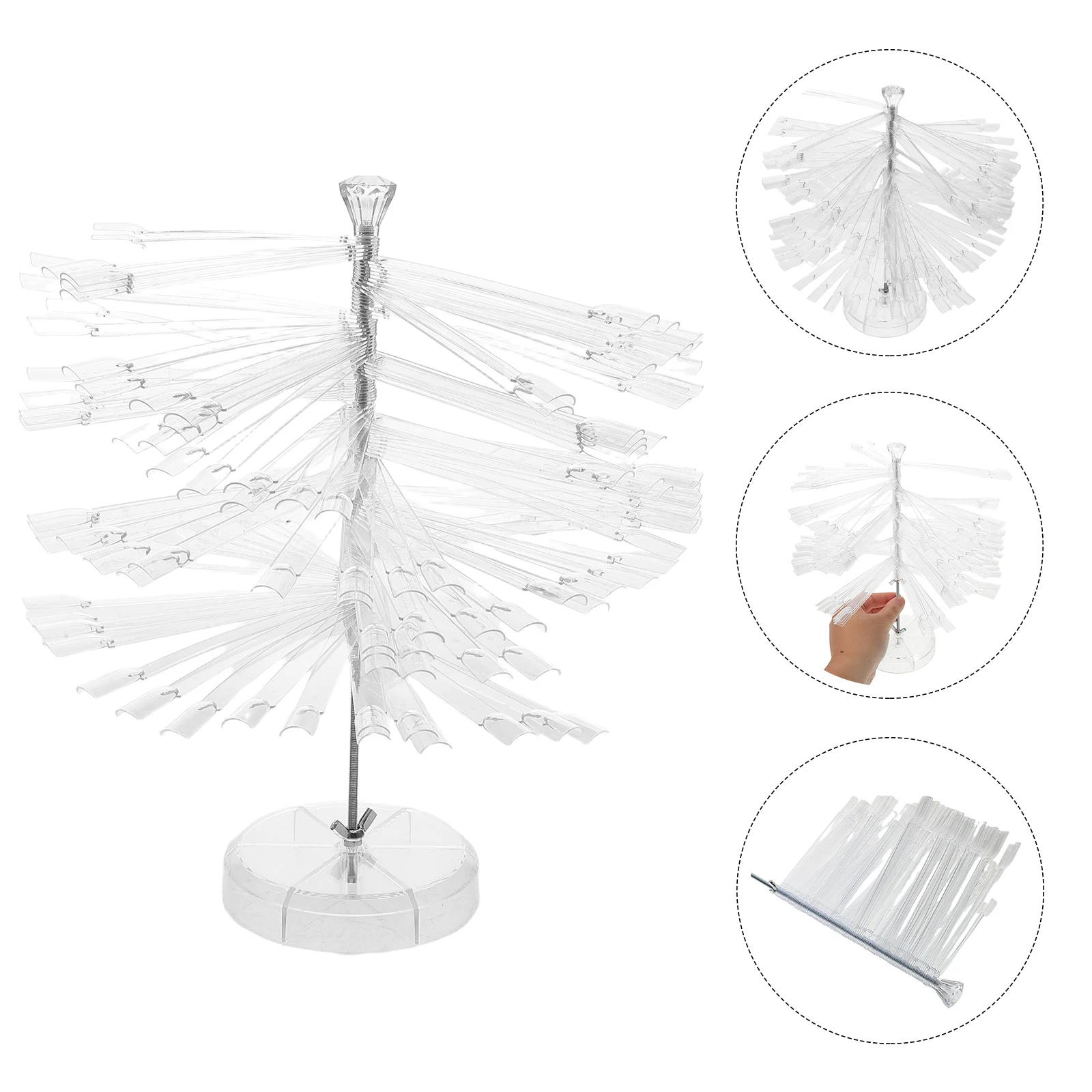 

Цветная доска, веерообразная вращающаяся полка для гель-лака для салона, художественная практика своими руками, диаграмма, накладные кончики ногтей, прочный дисплей