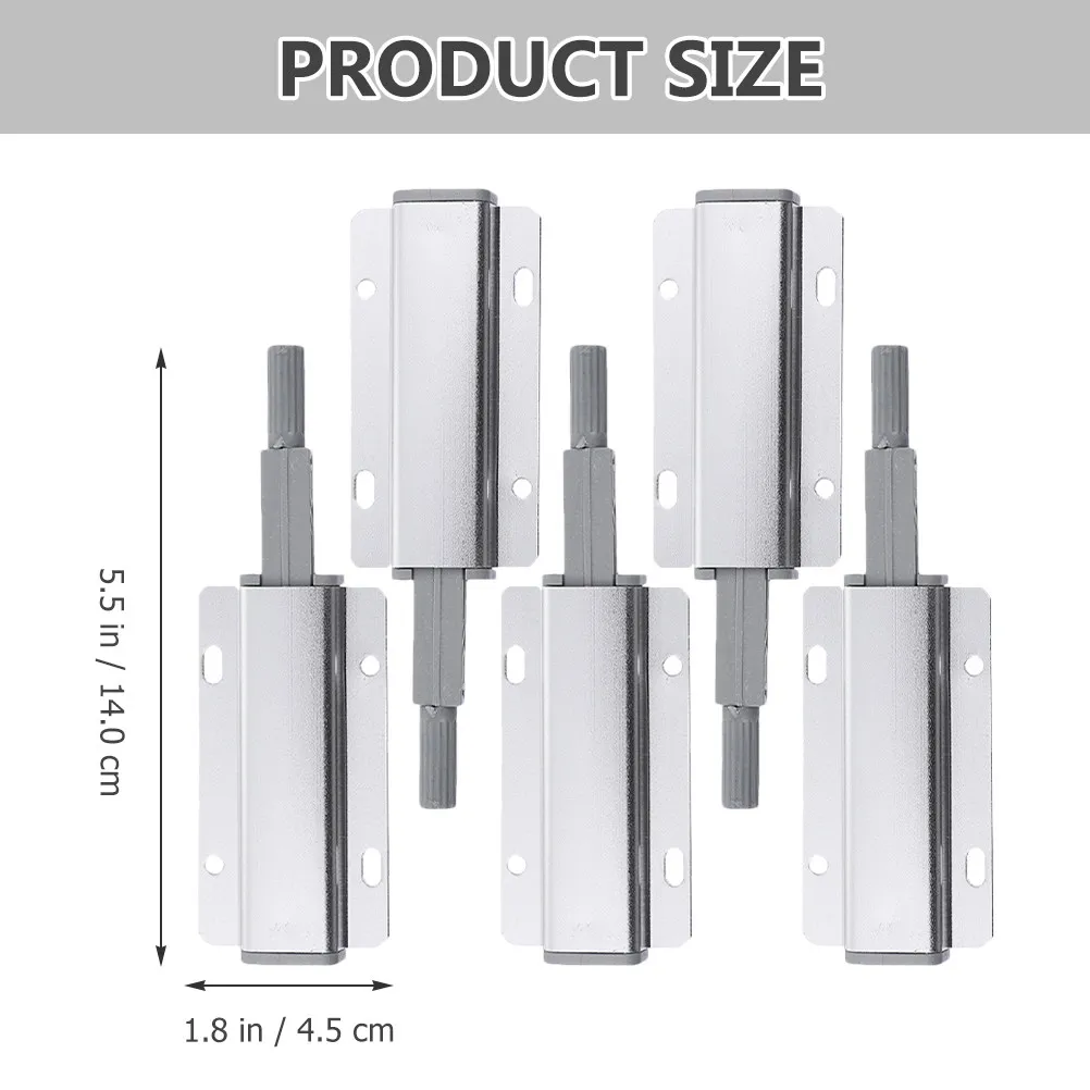 5Pcs Press Type Cabinet Door Latch Push to Open Hidden Latch Lock for Cupboard Wardrobe Drawer Kitchen Furniture Premium