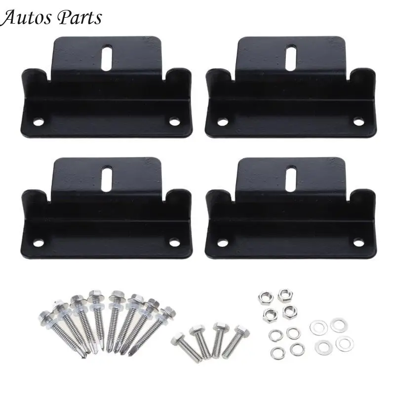 

57BA Черная солнечная панель Z Кронштейн для крепления Легкие монтажные кронштейны из анодированного алюминия для прицепов, на