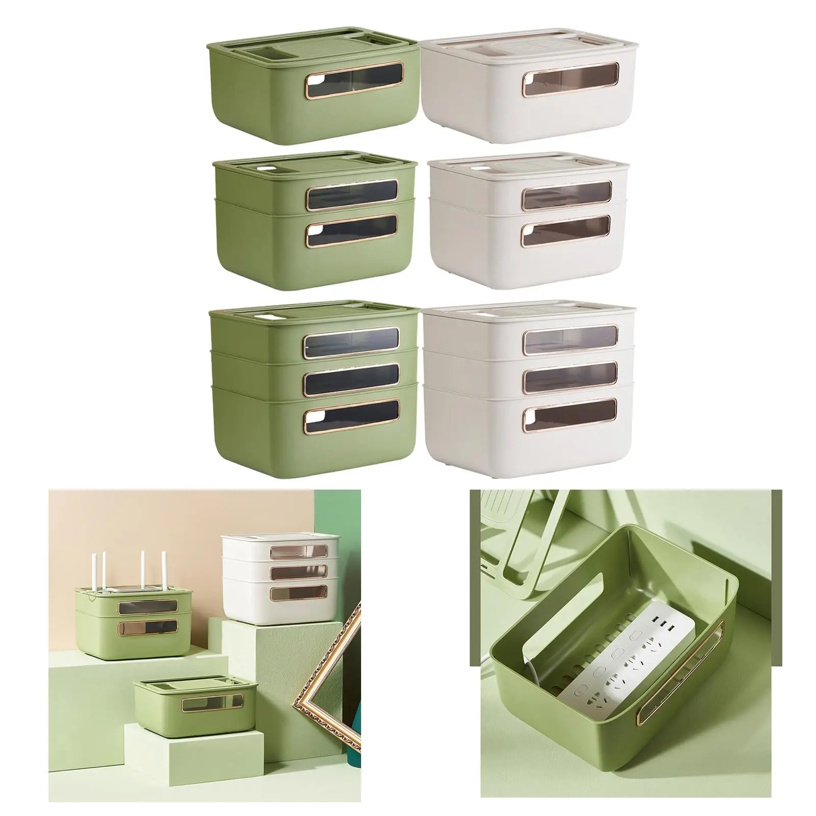 حقيبة تخزين لجهاز توجيه WiFi لتزيين منظم الحبل للكمبيوتر في غرفة المعيشة