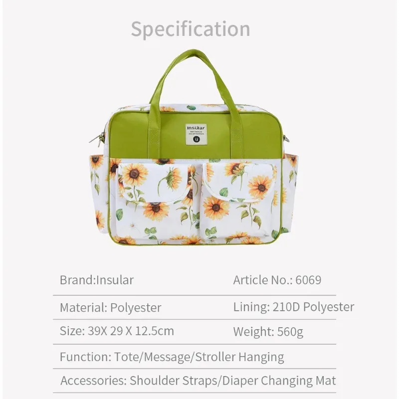 New Style Mummy Large Capacity Diaper Stroller Bag Waterproof Outdoor Travel Diaper Maternity Bag Baby Nappy Travel Changing Bag