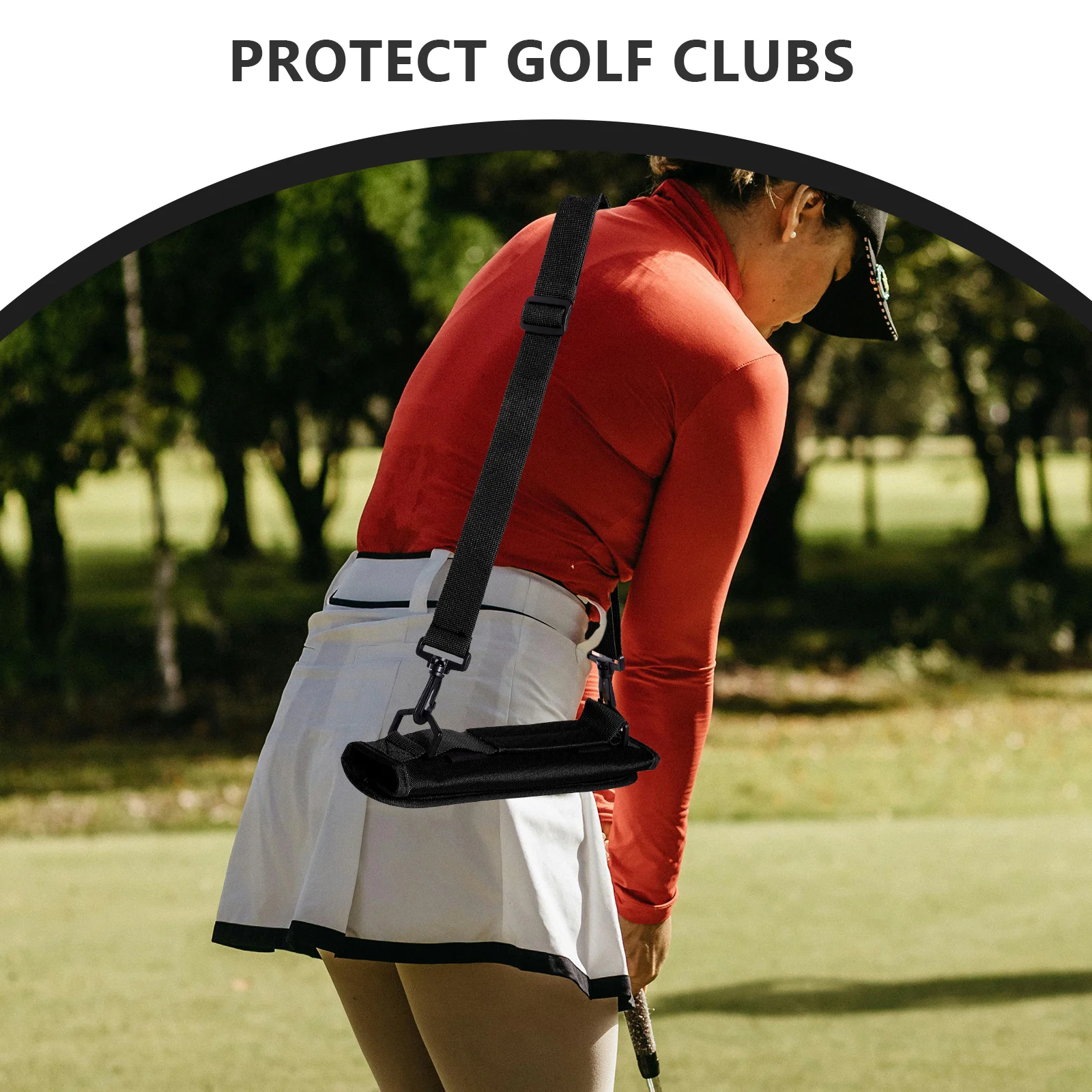 Portable Golf Clubs Carry Bag Waterproof Large Capacity Lightweight Golf Carrying Bag Adjustable Strap Foldable for Travel