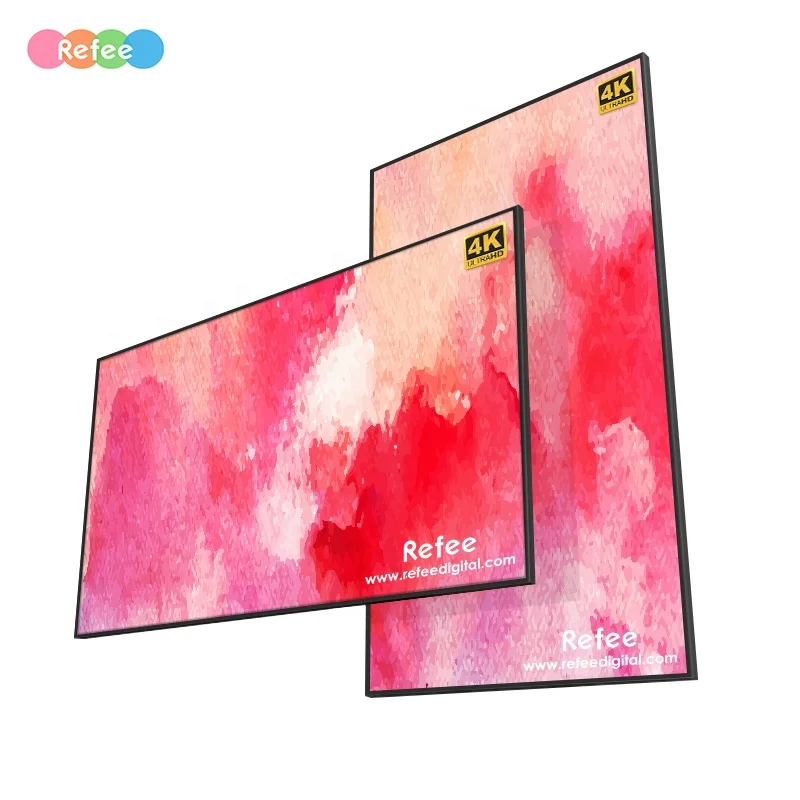32/43/55inch QLED Indoor Touch Wall Lcd Screen Monitor Internet Advertising Display Android Digital Signage Player