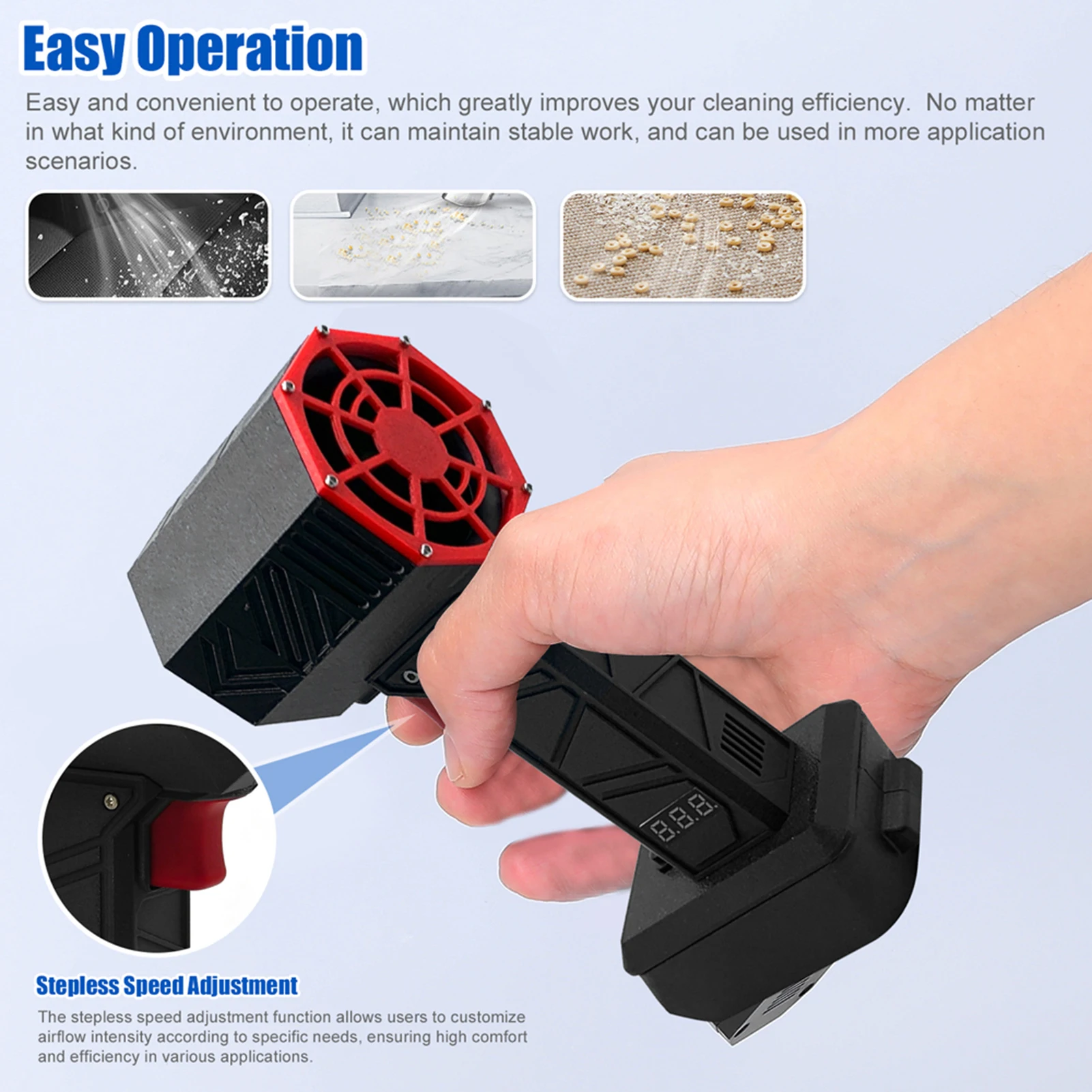 

Handheld jet blower 1000g high-thrust powerful fan turbine fan high-power air duct fan portable blower