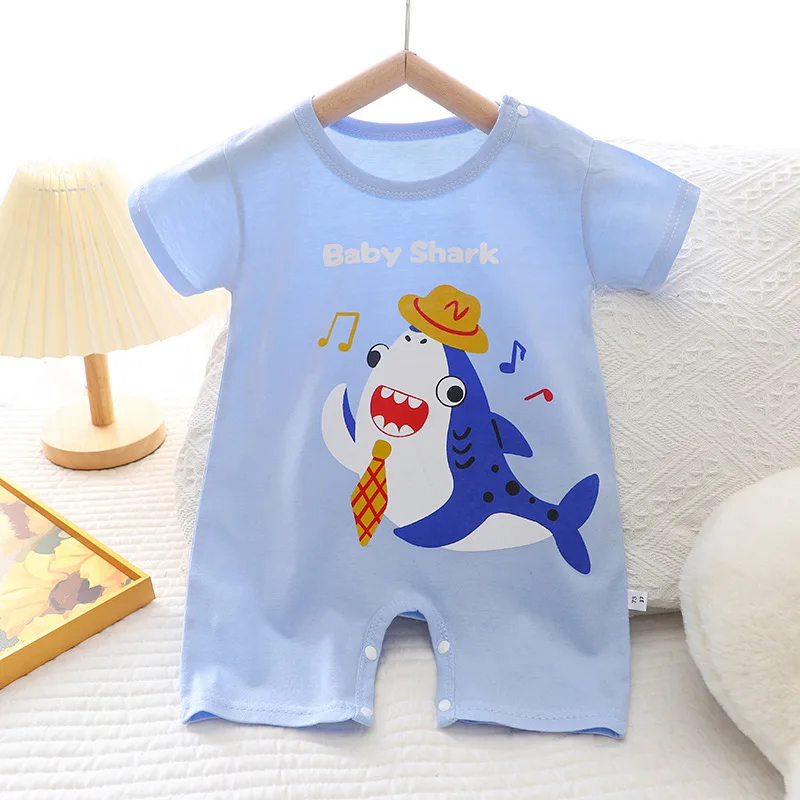 Summer cartoon Baby One-piece Clothes Romper Short Sleeve Climb Clothing Newborn Jumpsuits Toddler Girl boy Onesie