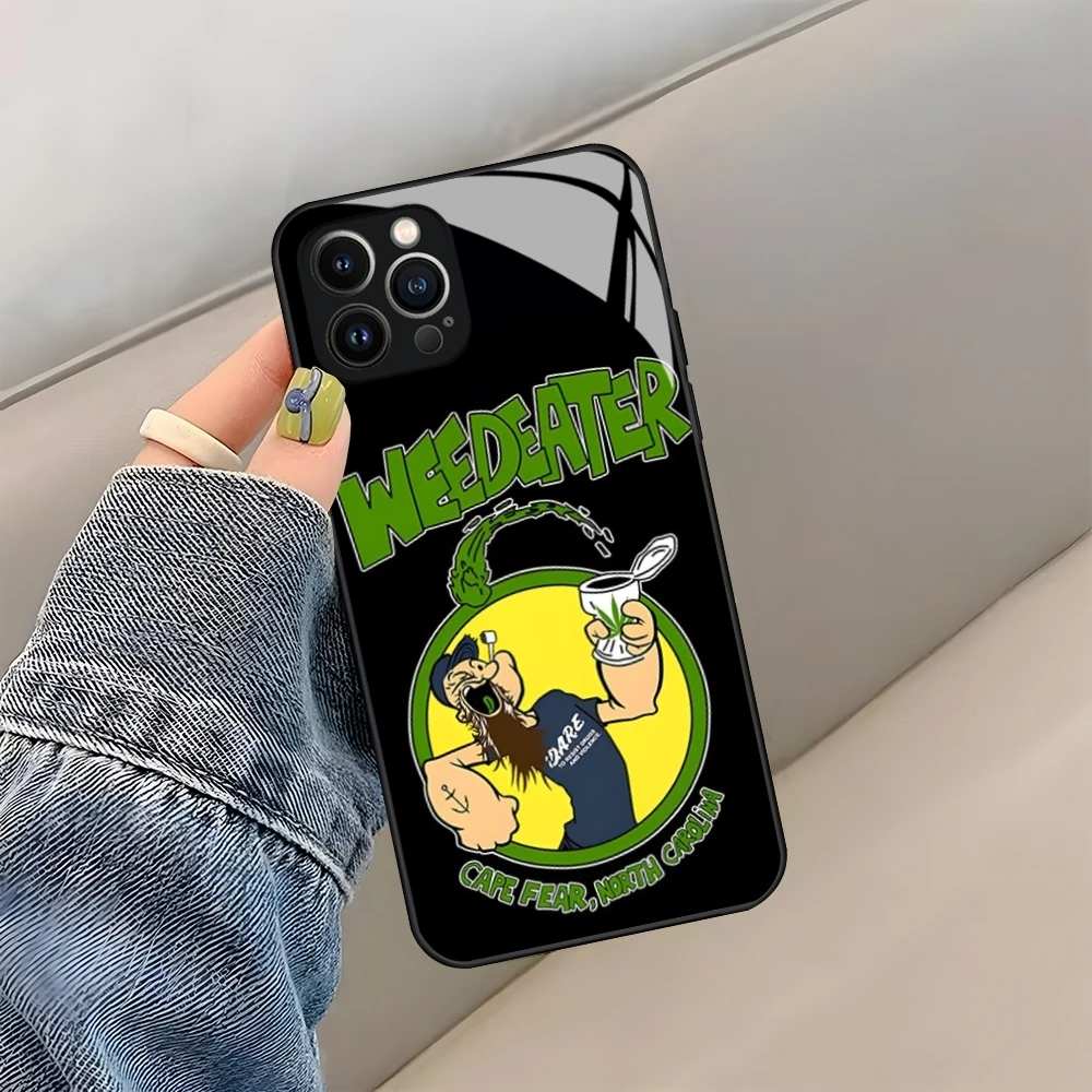 Popeye-funda de teléfono de espinaca para iPhone 14 Pro Max 15 Pro 12 11 13 Mini X XR XS 8 7 6 Plus SE, cubierta trasera de vidrio templado