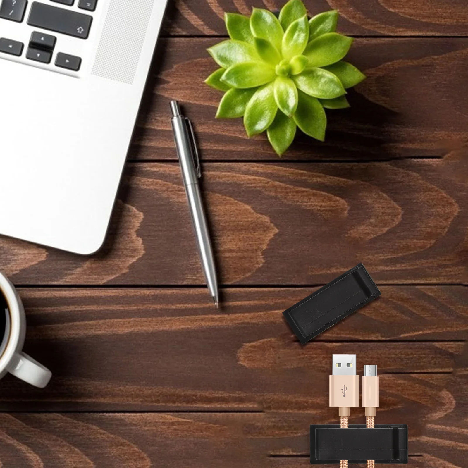 

50Pcs Charging Cable Organizers Strong Stick Cable Fixing Buckles for USB Wires Headphones Desktop Cord Management