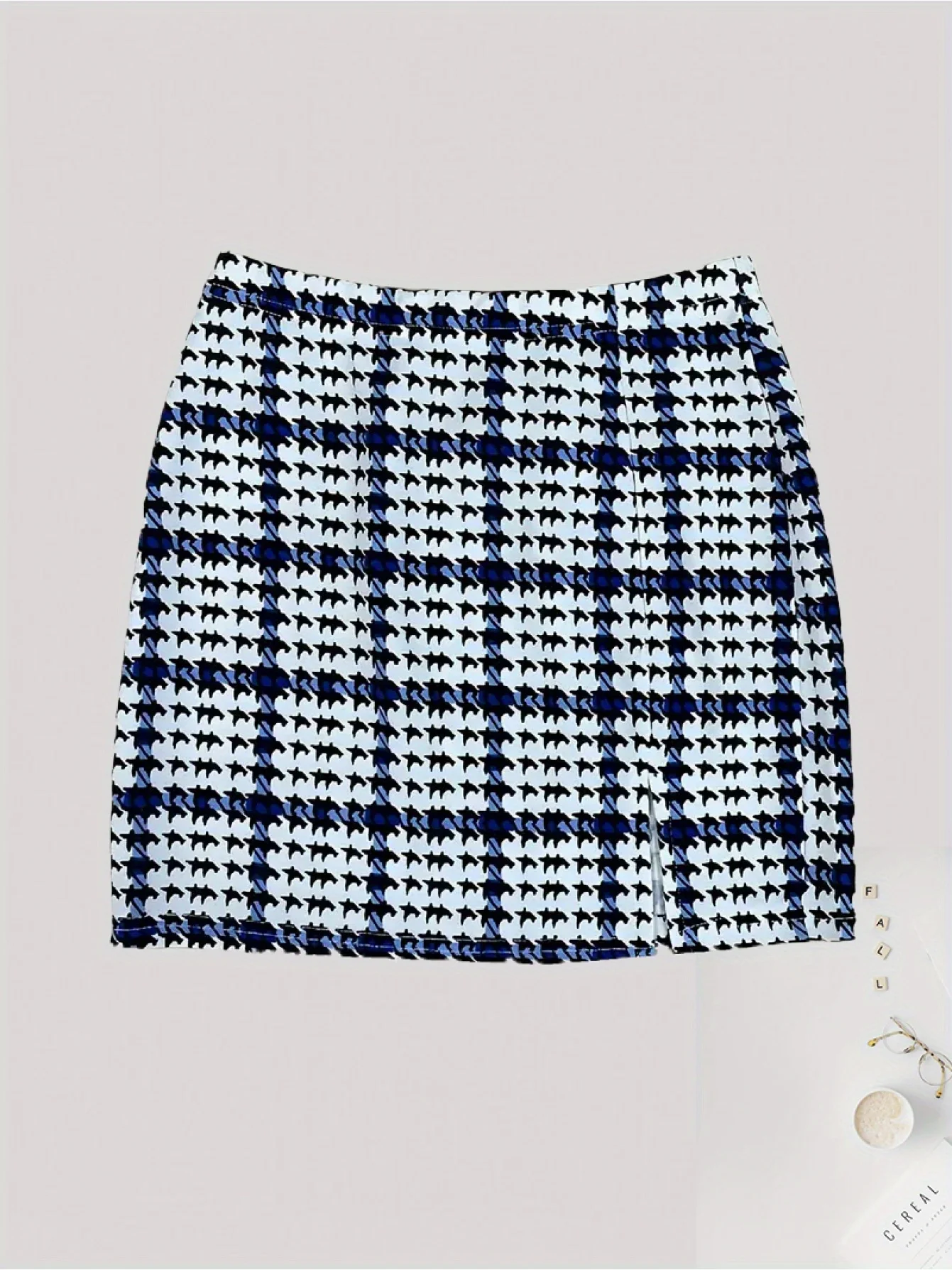 

Summer Fashion Women's Half-Body Plaid Color Plaid Forked Mini Skirt