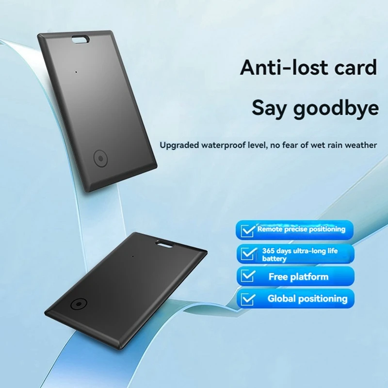 Wallet Anti-Loss Card Smart Finder For IOS Ultrathin Mini Locator IP68 Waterproof For Phone Luggage Bag Key