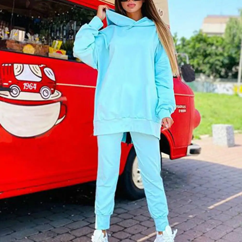 Women Tracksuit 2024 Autumn Winter Back Zipper Letter Print Hooded Sweatshirt Jogging Pants Set Sport Outfit Hoodie Pants Set