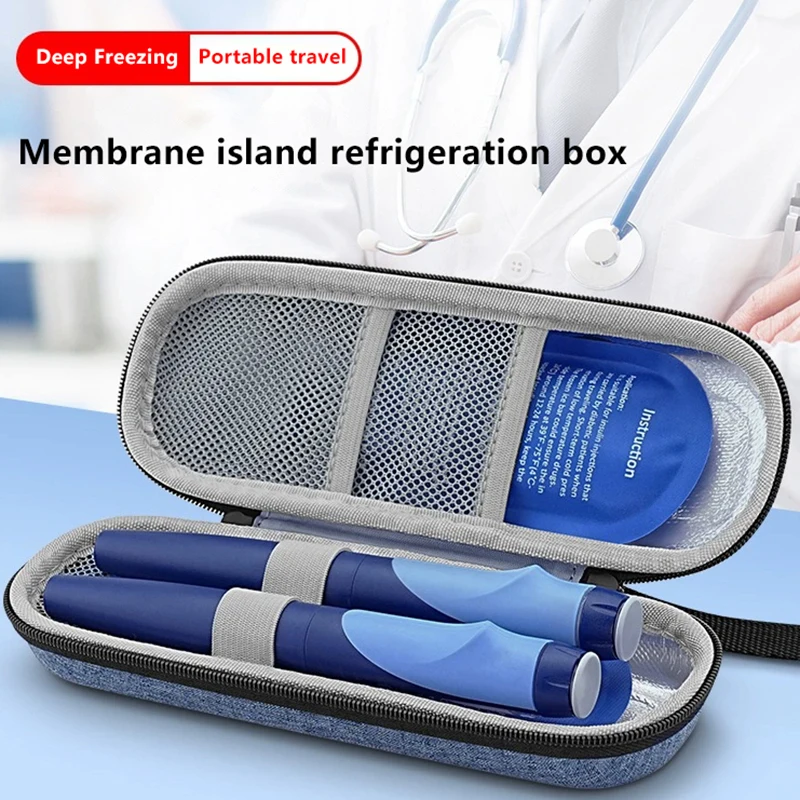 Bolsa Refrigerante Portátil para Insulina para Diabéticos, Protector Refrigerado de Alta Capacidad, Organizador Médico, Estuche de Viaje