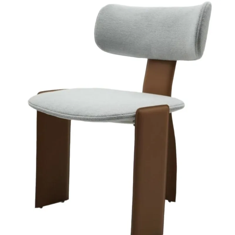 

Modern simple dining chair saddle leather light luxury living room desk chair