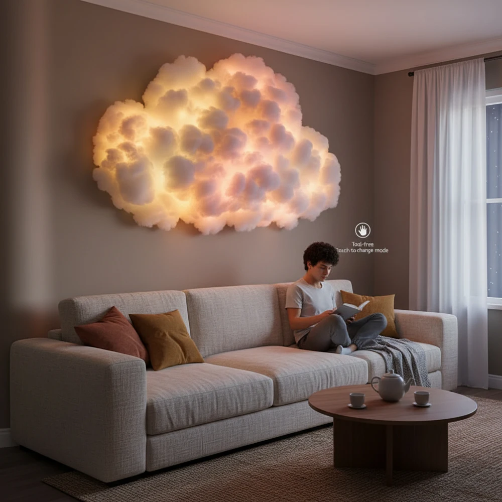 3D Cloud Thunder Lighting Smart Remote APP For Home Bedroom Gaming Room Decorations Atmosphere