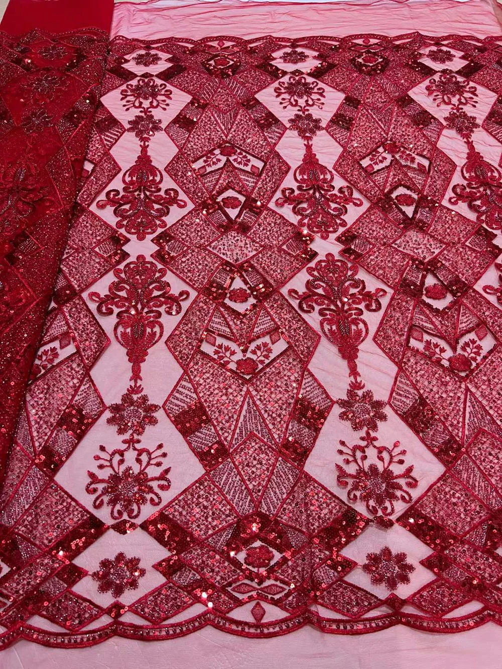 

African Lace Fabric Sequins Craft Clothing New Arrival Banquet Prom Costura Embroidery Cloth 5 Yards Bpodq Bride Sewing Guipure