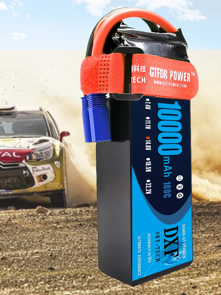 Dxfリポバッテリー4 4s 14.8v 10000mah 100C 200Cディーンズ/t XT90 EC5 XT90S rc 1/8 1/10車のトラックタンクrcモデルxxmax 8s arrama