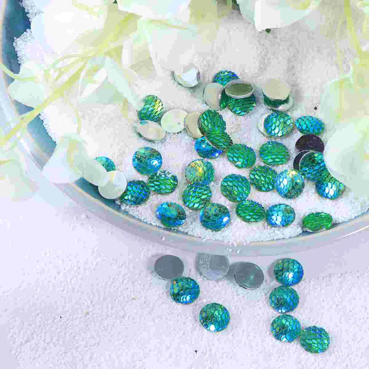 50 Pcs Rhinestones Decoration DIY Accessory Crystal Druse Accessories Colored Diamond