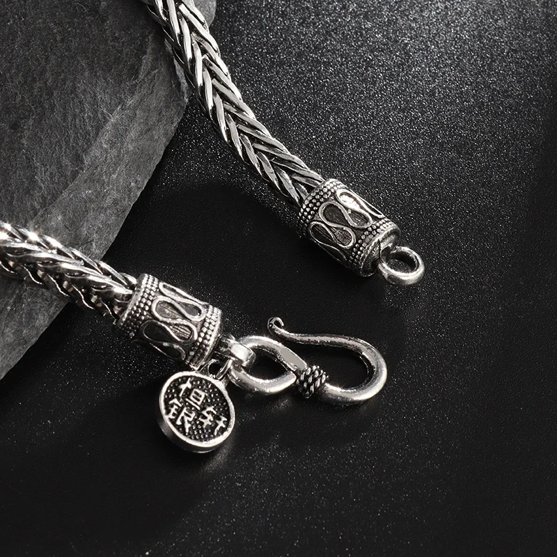 Retro Punk Keel Chain Metal Bracelet for Men Women Fashion Personality Cool Motorcycle Rock Rider Jewelry Gift