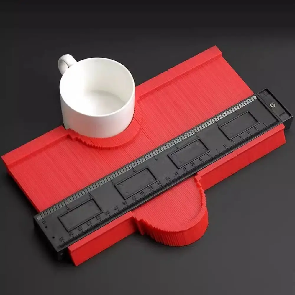 新しいプラスチック曲線定規多機能 5/10 インチアウトラインサンプラーレッドオレンジテンプレート