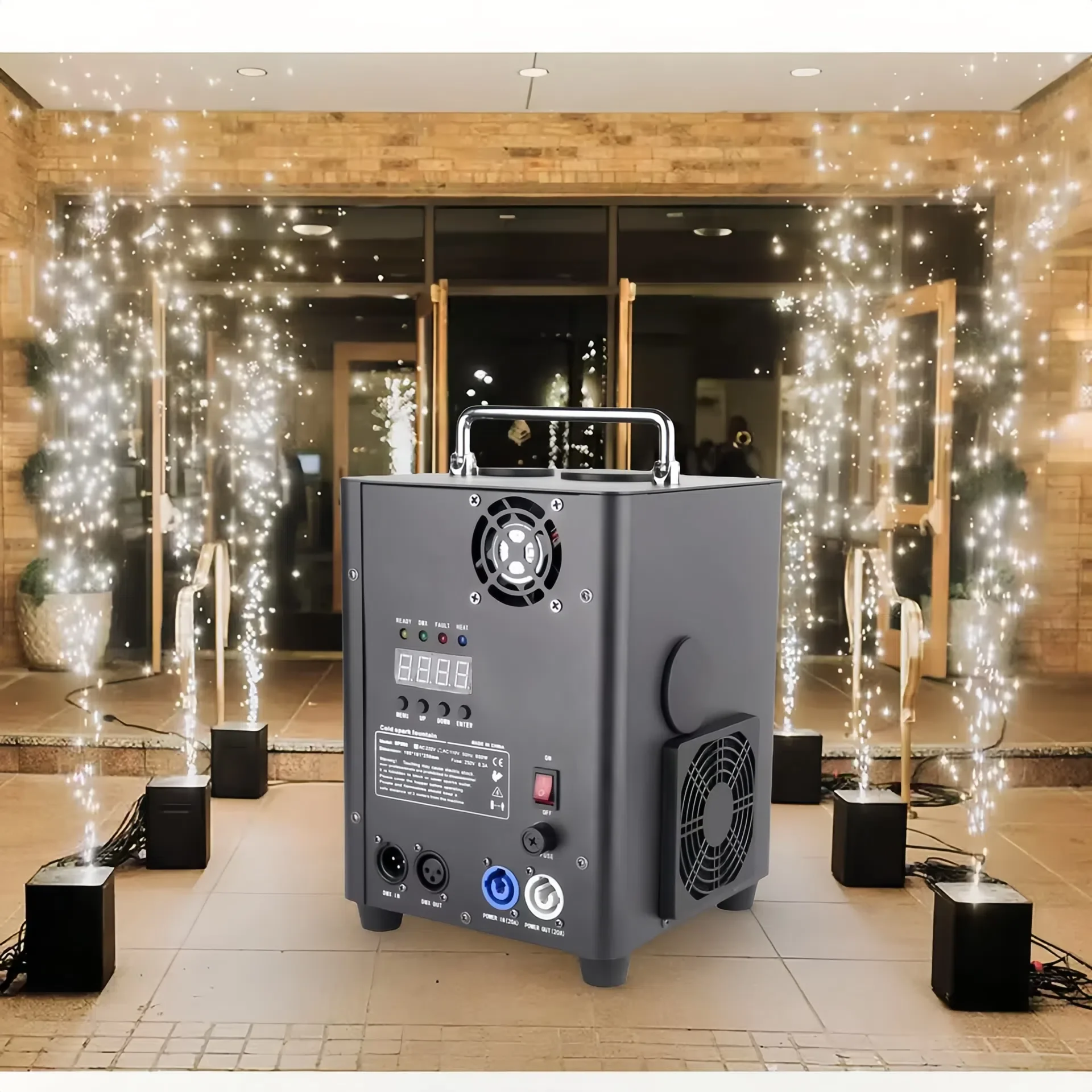

700W TI Cold Spark Machine Ti Powder Sparkler Machine DMX Remote Wireless Cold Firework Wedding Party Show DJ Disco Stage