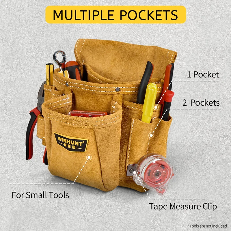 حقيبة أدوات كهربائي WINHUNT، مصممة لفسنيائيين إصلاح الصيانة المحترفين، حزام الأدوات