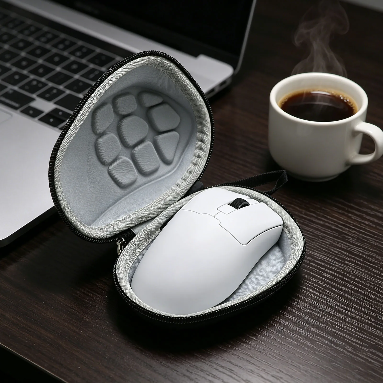 Hard Mouse Case for Delux/for Colorful M900Pro Mouses USB Receivers Wireless Mouse Carrying Bags with Zipper with Hand Strap