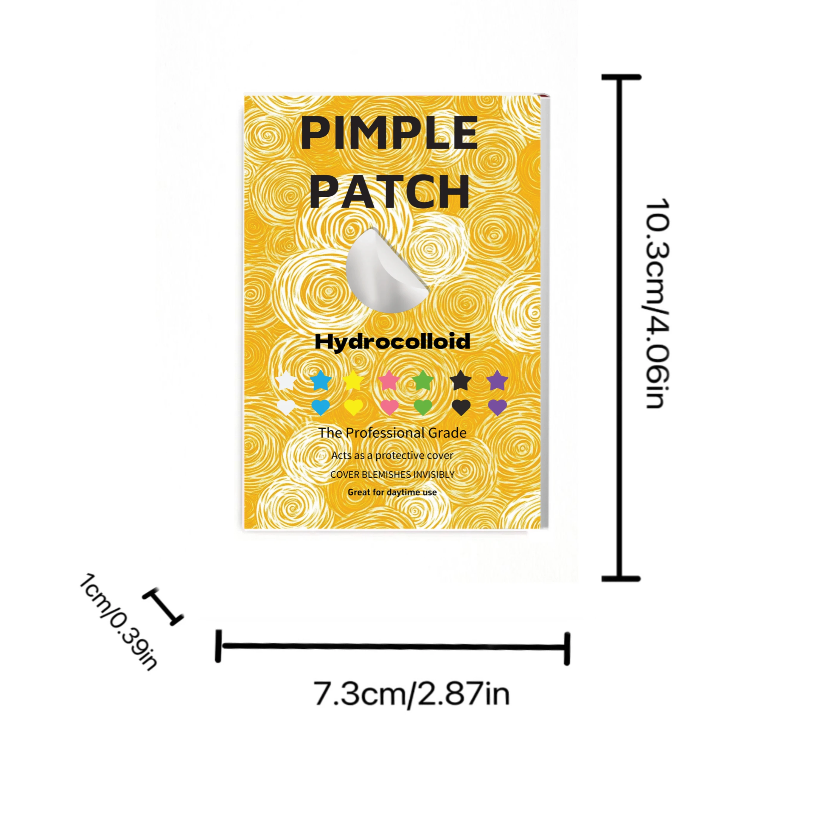 Cute 7 Colors Star & Heart Shaped Pimple Patches 504 Counts Professional Hydrocolloid Decorative Invisible Waterproof Acne Patch