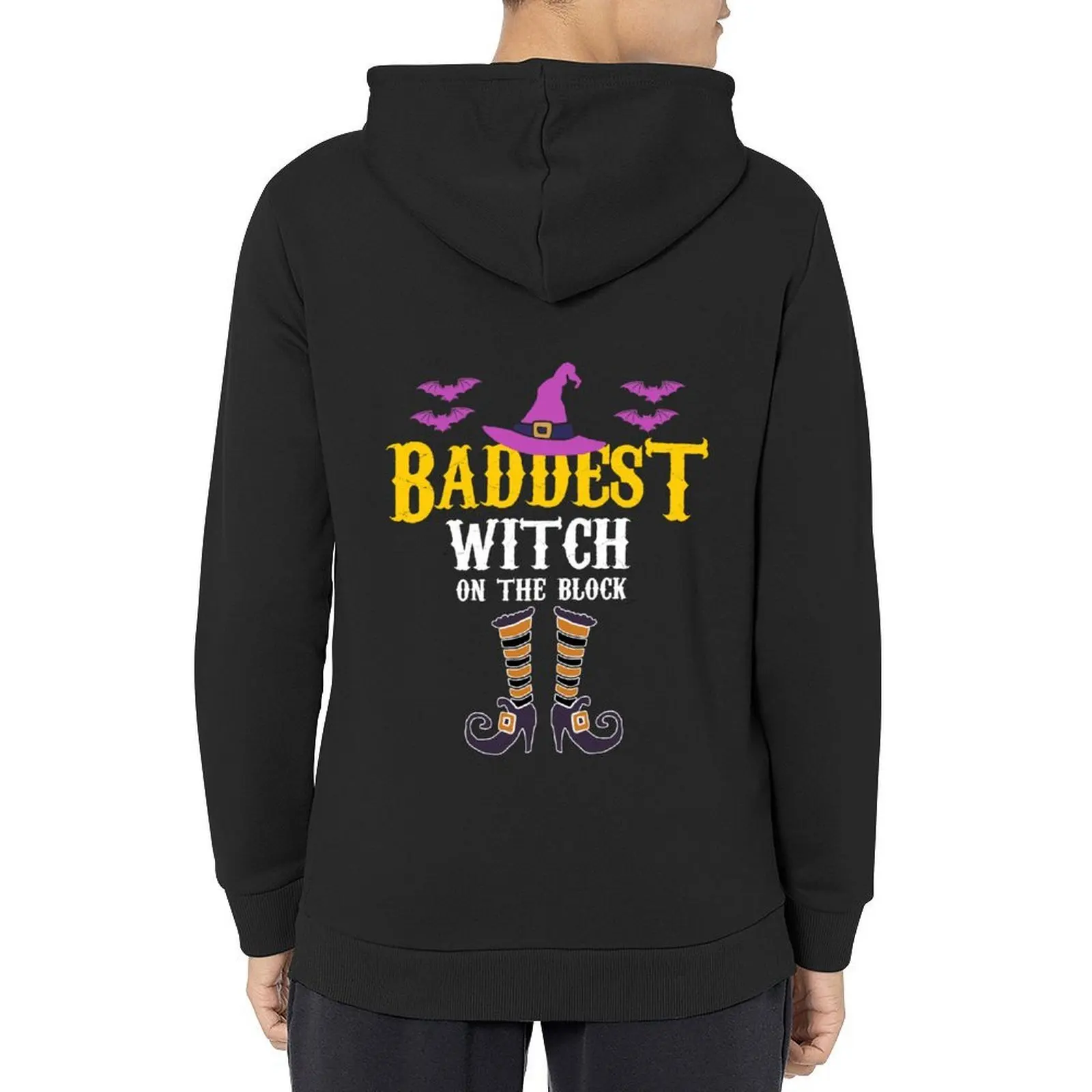 

Halloweens Baddest Witch on the Block Hoodie anime clothes autumn jacket men mens clothing clothes for men hoodie oversize