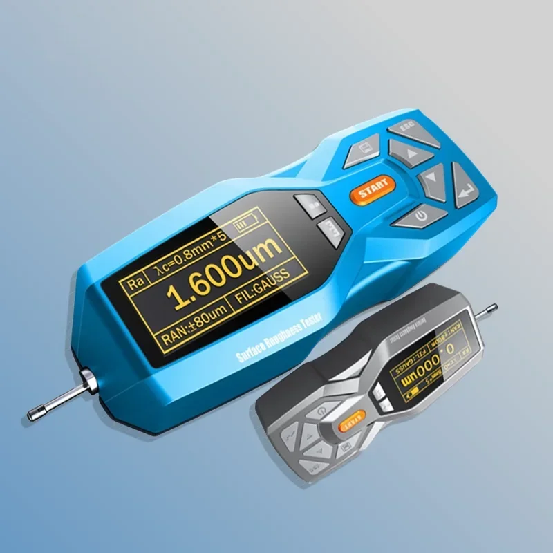 جهاز اختبار خشونة السطح الرقمي المحمول KR221 بطارية ليثيوم USB لمدة عام واحد لقياس بطارية الماكينة تتضمن كابلًا #6