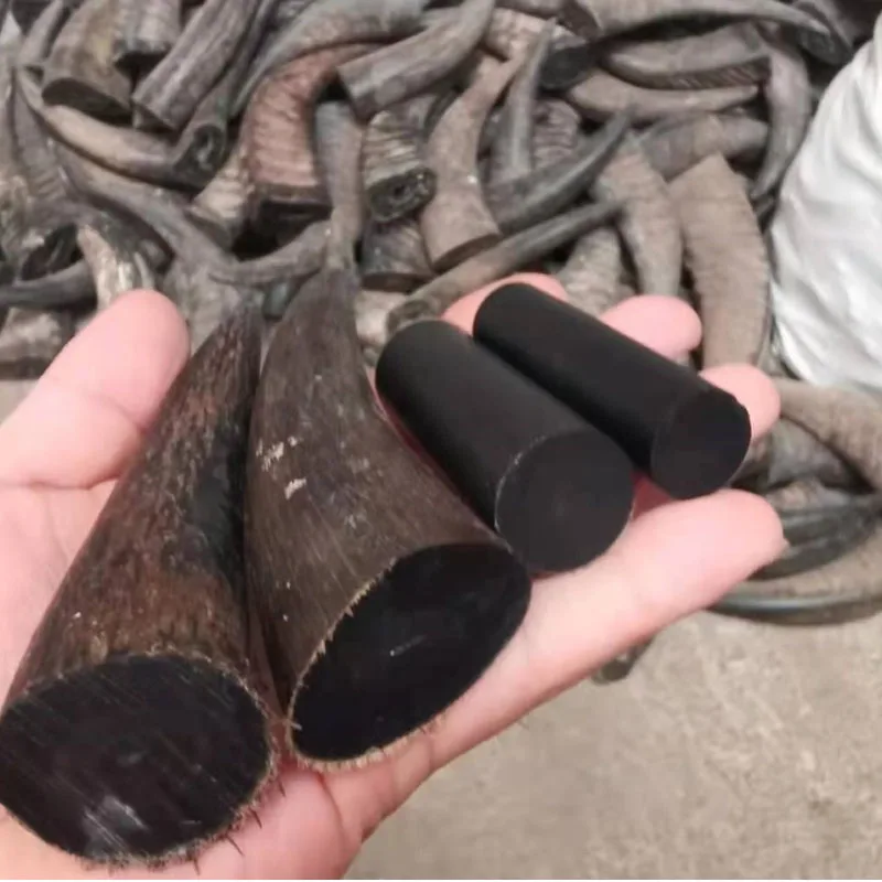 

Natural Black Buffalo Horn Yak Skull Cylindrical Seal Handle Materials Can Be Customized