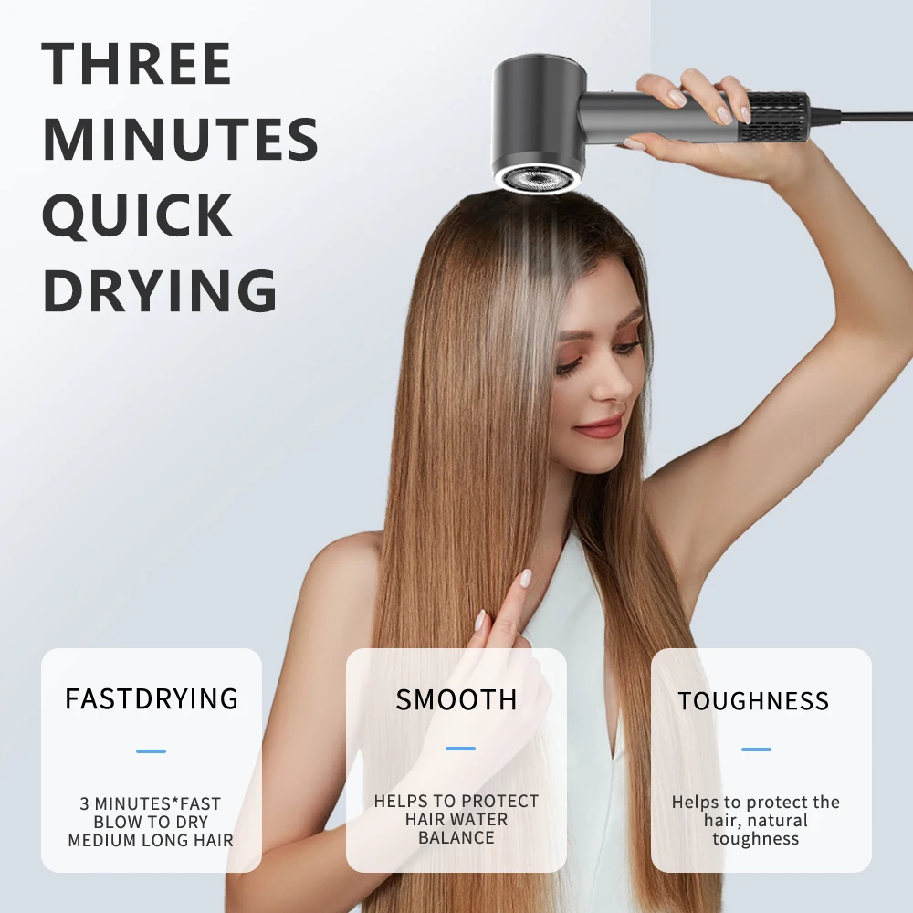 Pengering rambut kecepatan tinggi 1500W pengering rambut blower ion negatif profesional salon rumah pengering rambut ion kebisingan rendah Motor Brushless kuat