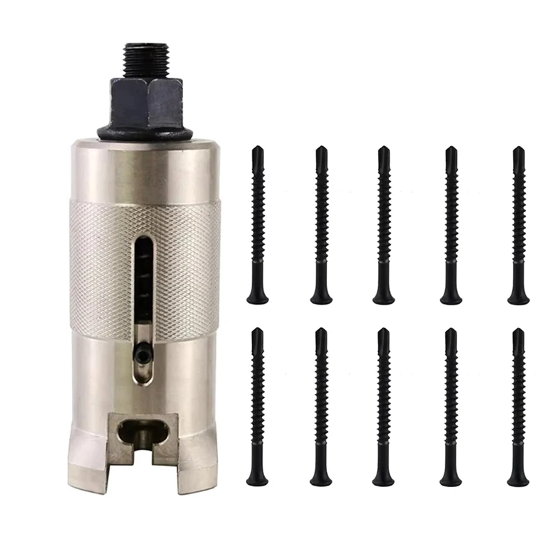 

ABVJ-Lock Cylinder Puller Nail Puller Tool And 10 Pieces/Bag Lock Cylinder Puller Screw Lock Cylinder Extractor Set