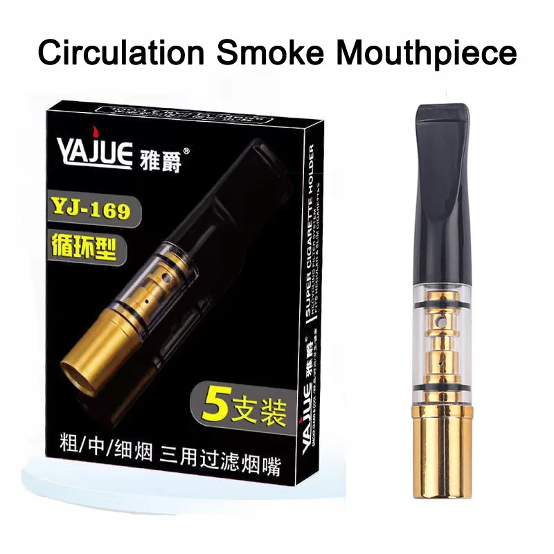 5Pcs/set Acrylic Multifunction Cigarette filter Popular Tar Filtration Smoke Mouthpiece Healthy Microfilter Hookah Pipe Men Gift