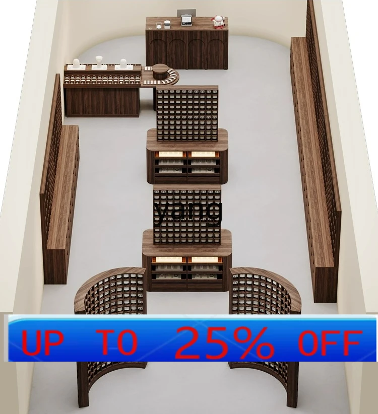 

Lmm Double-Sided Jewelry Store Display Cabinet Jewelry Lattice Rack Ornament Nakajima Cabinet