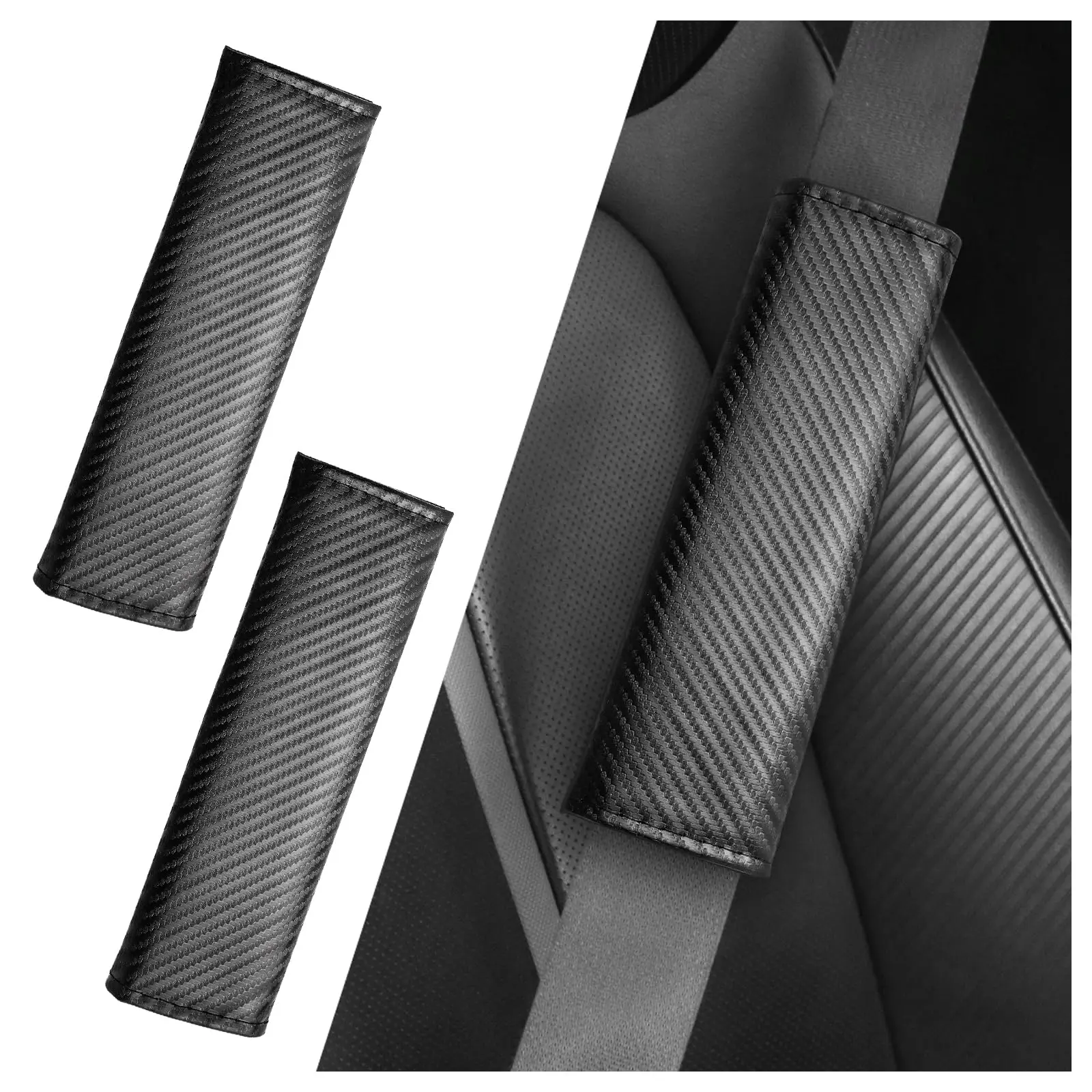 

2 шт. автомобильный ремень безопасности, плечевой чехол, накладки на ремень безопасности из углеродного волокна, подходят для volvo Rdesign S80L XC40 XC60 XC90 V40 V50 V60 S40 S60