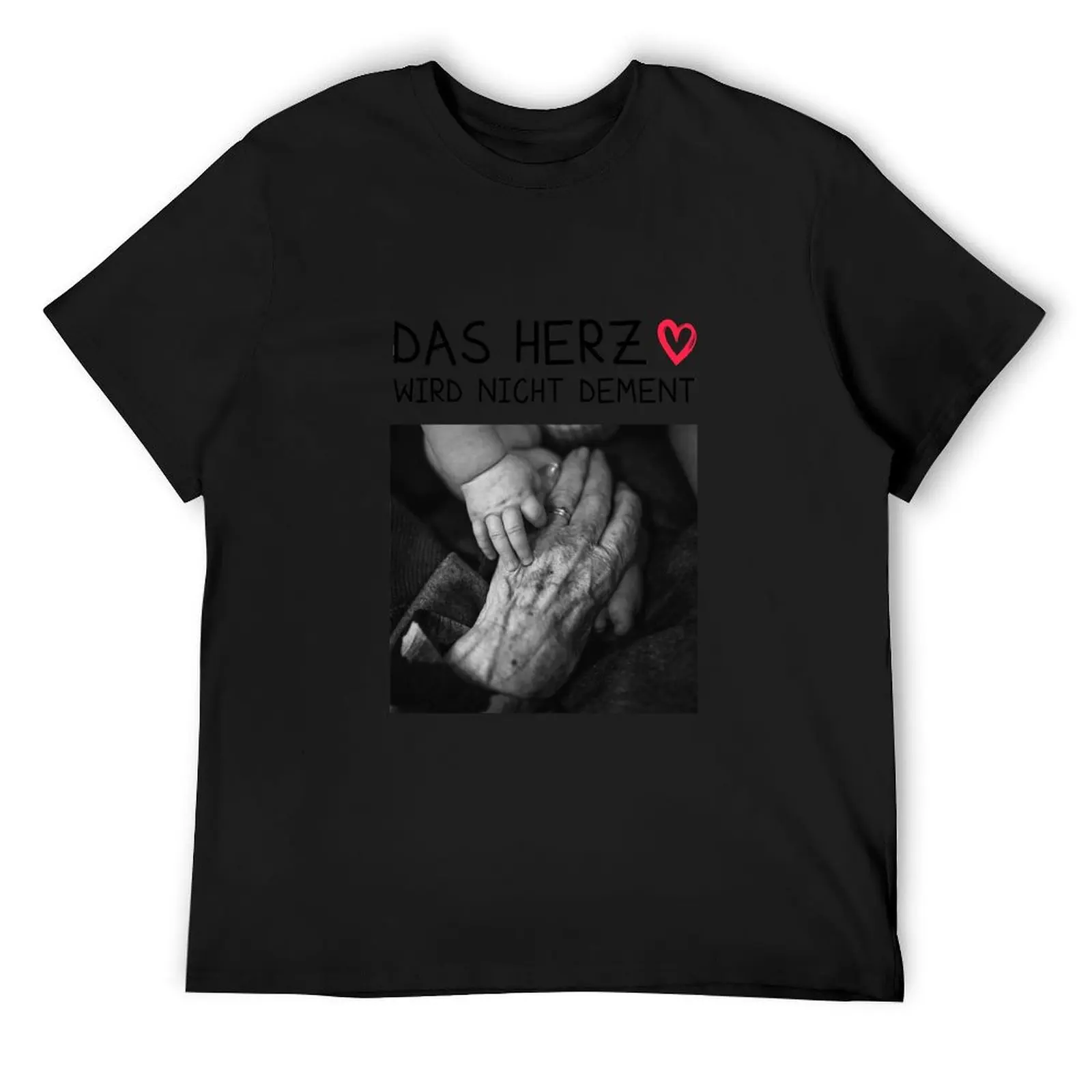 Elderly Care The Heart Will Not Dement T-Shirt plus sizes sublime anime black t-shirts for men