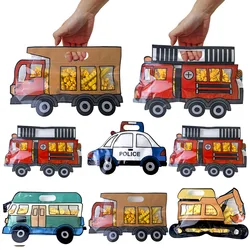 Firetruck Dump Truck Excavator Shape Candy Cookie Bags Kid Birthday Party Gift Zipper Bags Fire Engine Plastics Packaging Bags