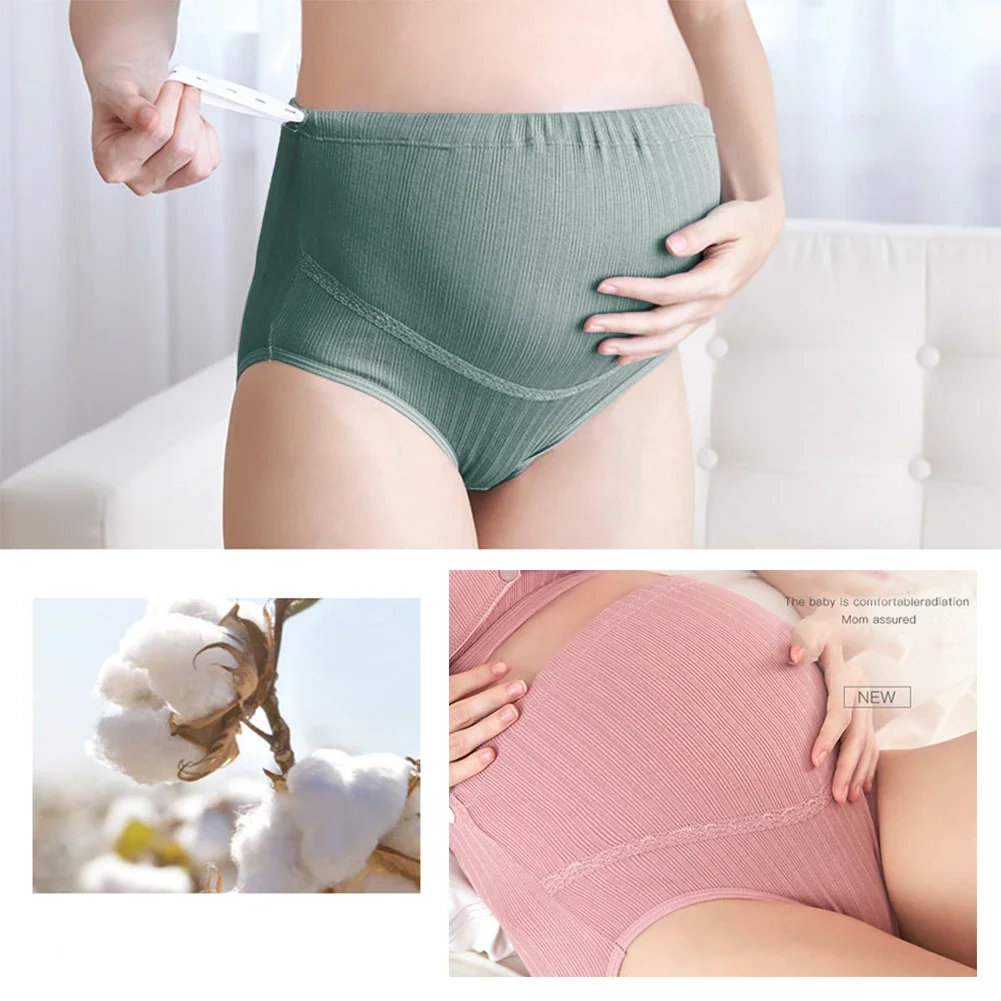 Cotton Maternity Panties High Waist Adjustable Belly Pregnancy Underwear Clothes for Pregnant Women Pregnancy Briefs Plus Size