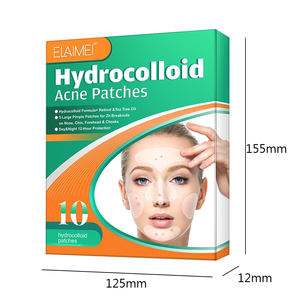 10pcs Full Face Pimple Patches Acne Removal Pimple Extraction Mask Protect Skin Face Cleaning for Nose Chin Forehead for Cheek