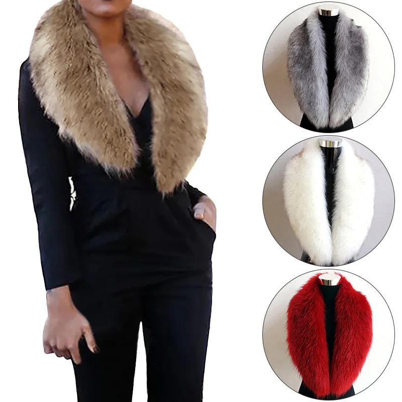 100cm Winter Warm Faux Fur Collar Fluffy Shawl Collar Collar Wrap Neck Women Scarves Thicken Plush Accessories Sewing Supplies