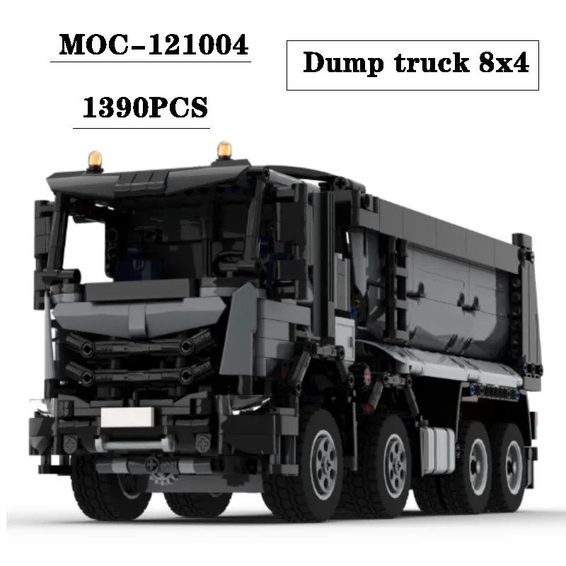 Building Block MOC-121004 Dump Truck 8x4 Splicing Model 1390PCS Adult and Child Puzzle Birthday Christmas Toy Gift Ornaments