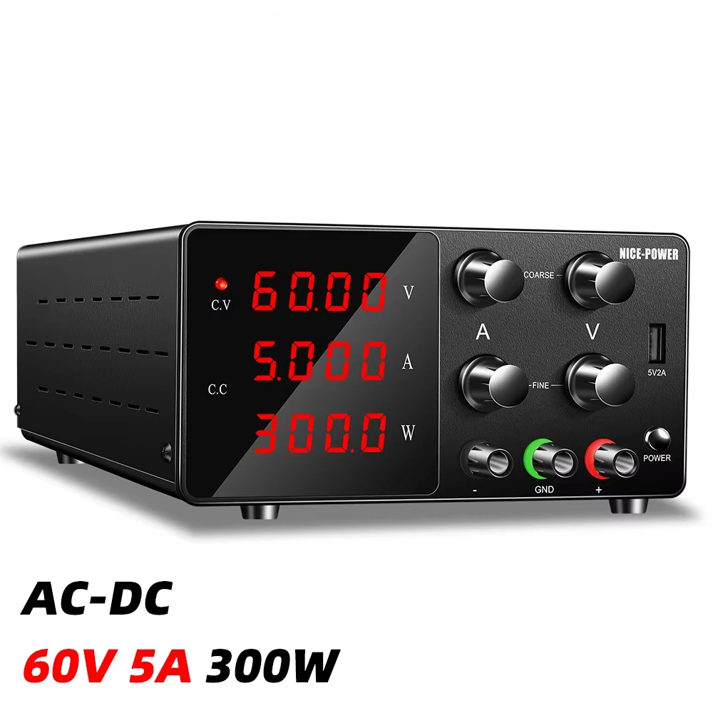 

NICE-POWER SPS-W605 Precision Mobile Maintenance Adjustable Dc Variable 60V 5A Laboratory Switching Power Supply Price