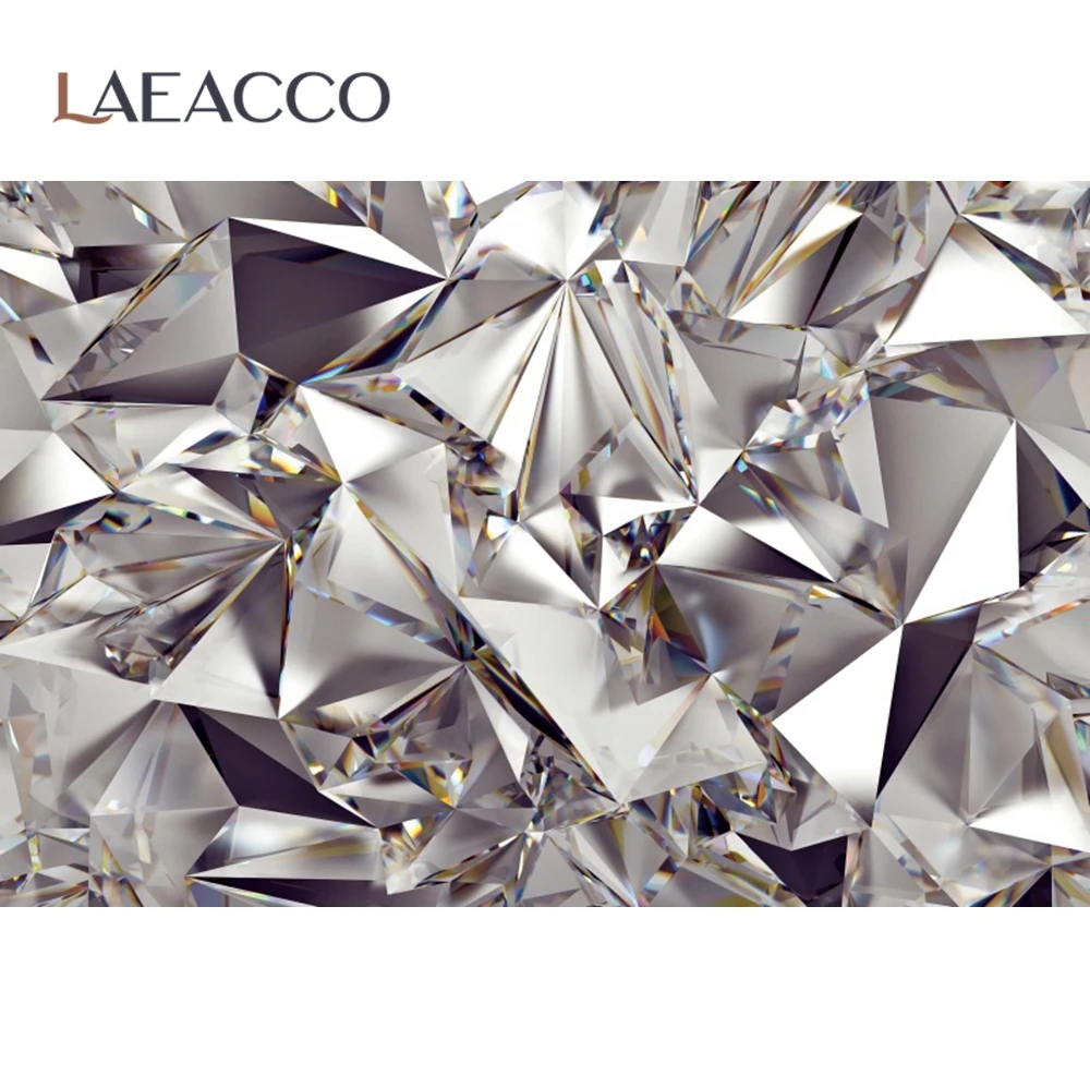 Silver Diamond Crystal Wall Seamless Pattern Poster Photography Backdrop Photographic Background Photocall Photo Studio